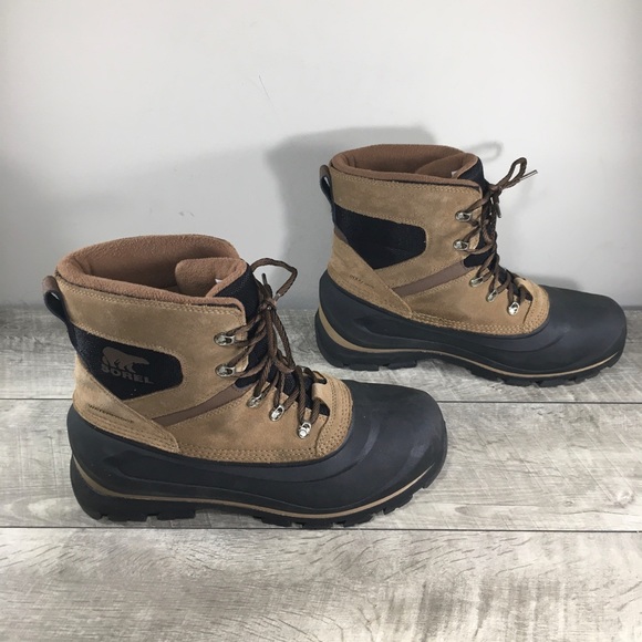 Sorel NM2737 Buxton Mens Lace Up Waterproof Winter Brown Leather Boots Size 12 - Picture 3 of 11